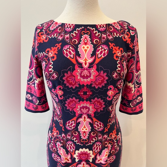 Eliza J Patterned 3/4 Sleeve Dress - Size 4 - Picture 4 of 12